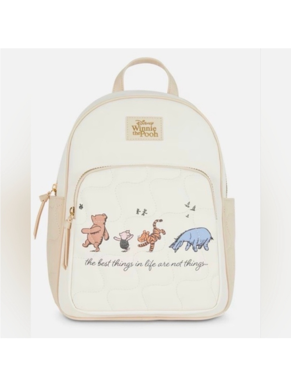 Disney NWT Winnie The Pooh and Friends Cream Mid size Backpack